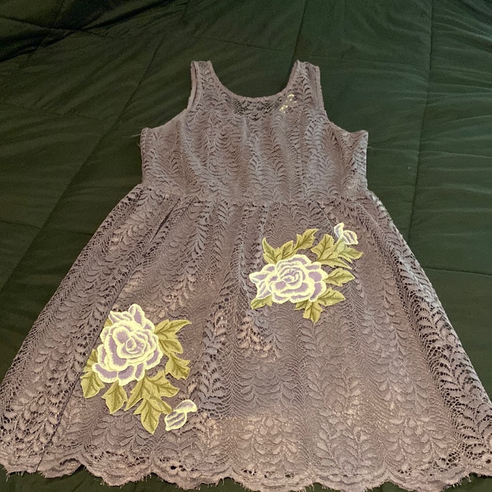 Francescas lace floral dress purple women’s large